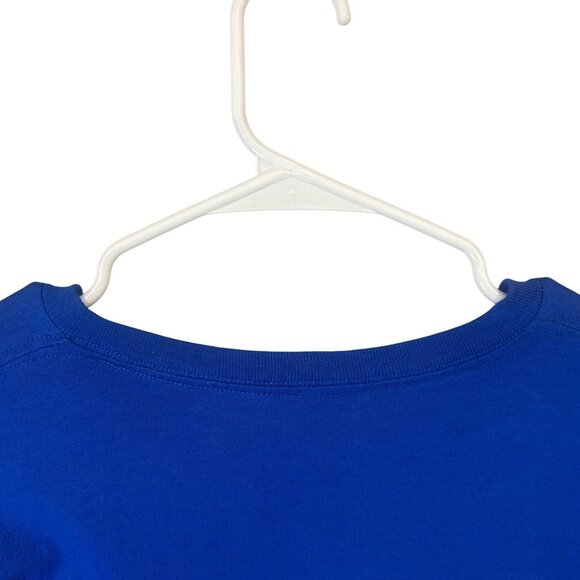 NFL Team Apparel Detroit Lions Long Sleeve Crewneck Shirt Blue Cotton Size XL - Picture 6 of 10